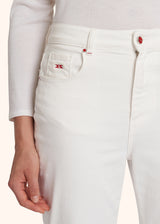Kiton white jns trousers for woman, made of cotton - 4