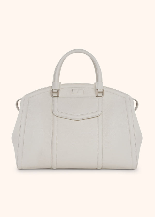Kiton ivory bag for woman, made of deerskin