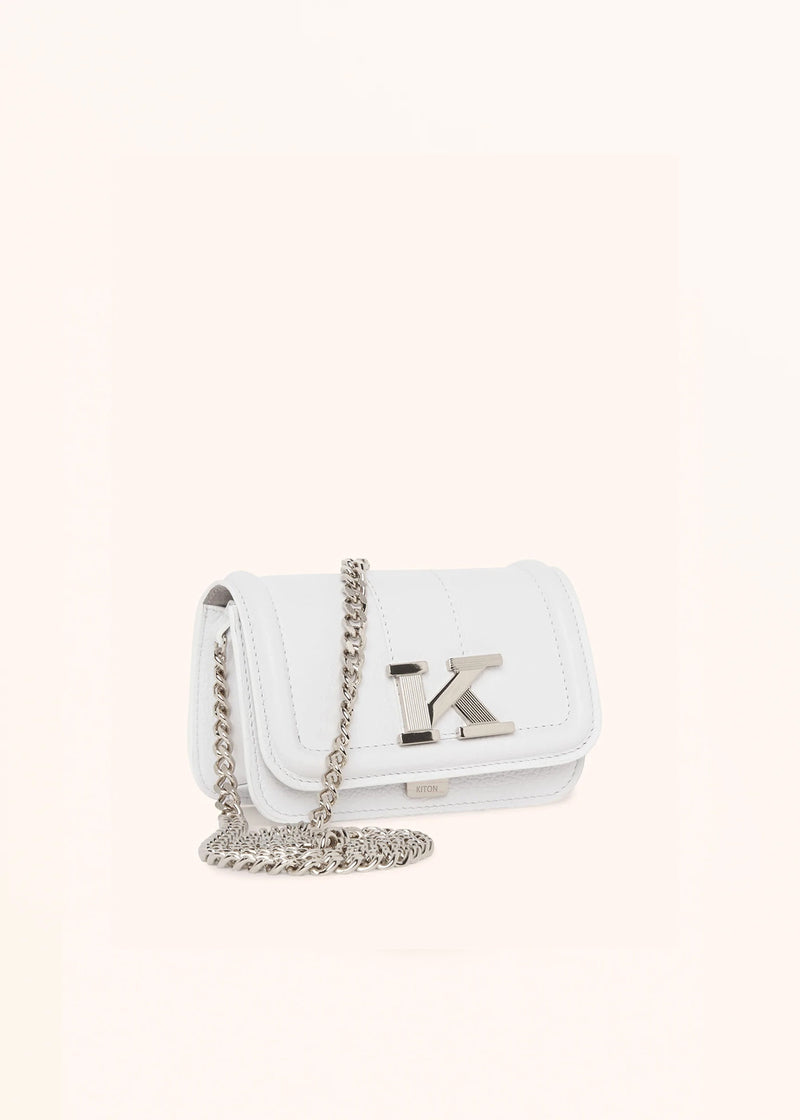 Kiton white bag for woman, made of deerskin - 3