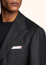 Kiton dark grey single-breasted suit for man, made of cashmere - 4