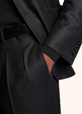 Kiton dark grey single-breasted suit for man, made of cashmere - 5