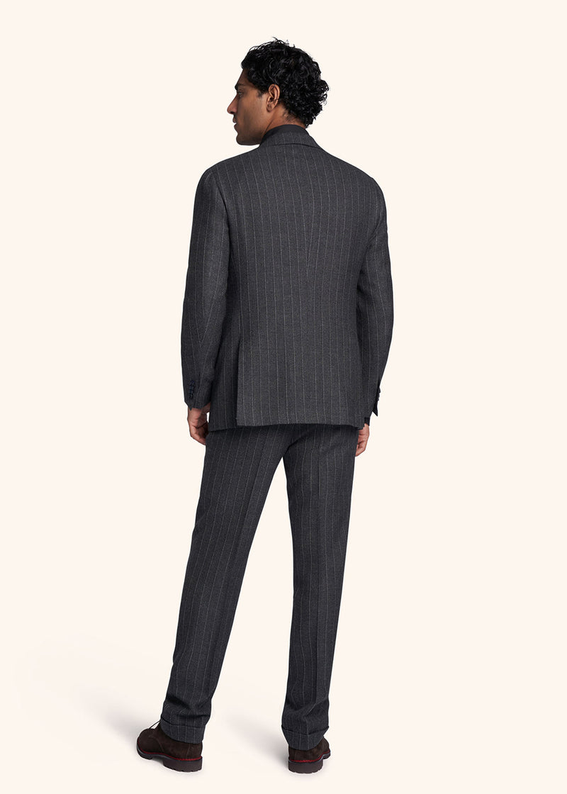 Kiton medium grey single-breasted suit for man, made of cashmere - 3