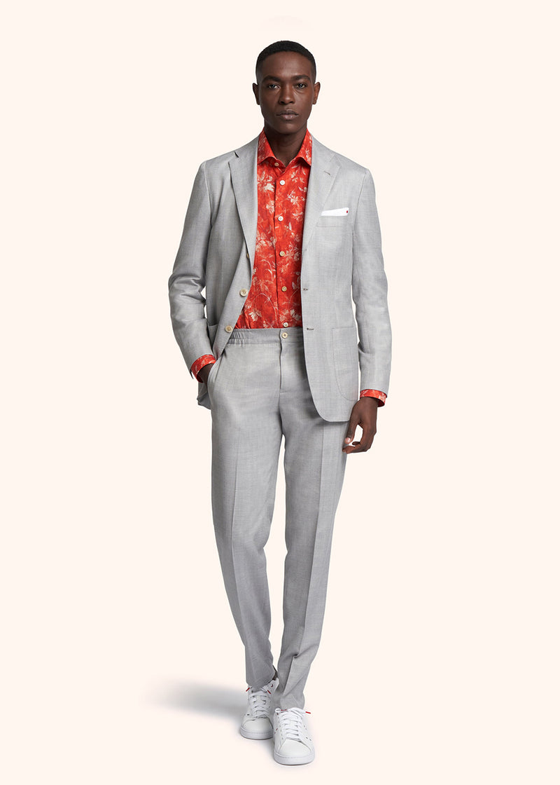 Kiton grey single-breasted suit for man, made of cashmere - 5