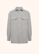 Kiton medium grey shirt for man, made of cashmere