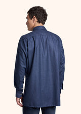 Kiton blue shirt for man, made of cashmere - 3
