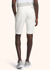 Kiton cream white trousers for man, made of linen - 3