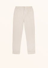 Kiton beige trousers for man, made of cotton