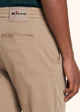 Kiton beige trousers for man, made of cotton - 4