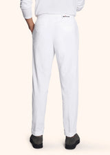 Kiton white trousers for man, made of cotton - 3