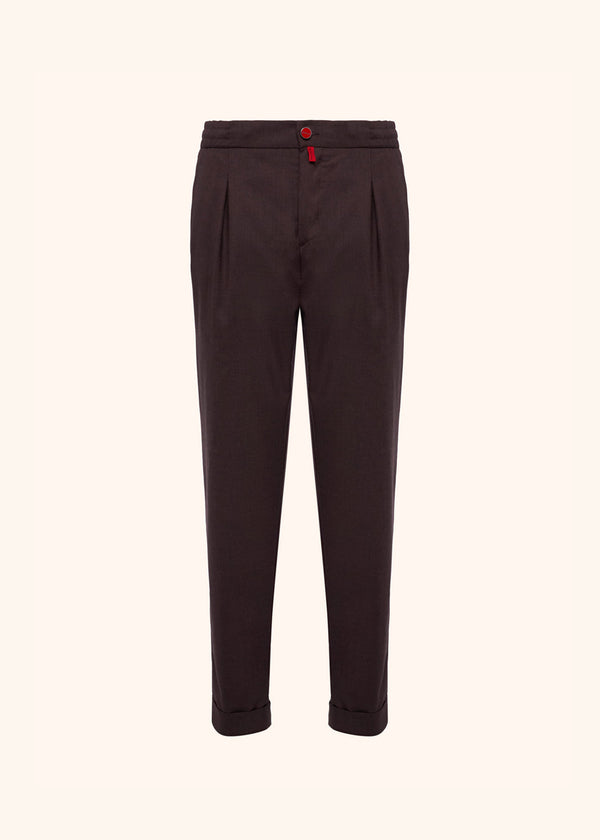 Kiton brown trousers for man, in cashmere 1