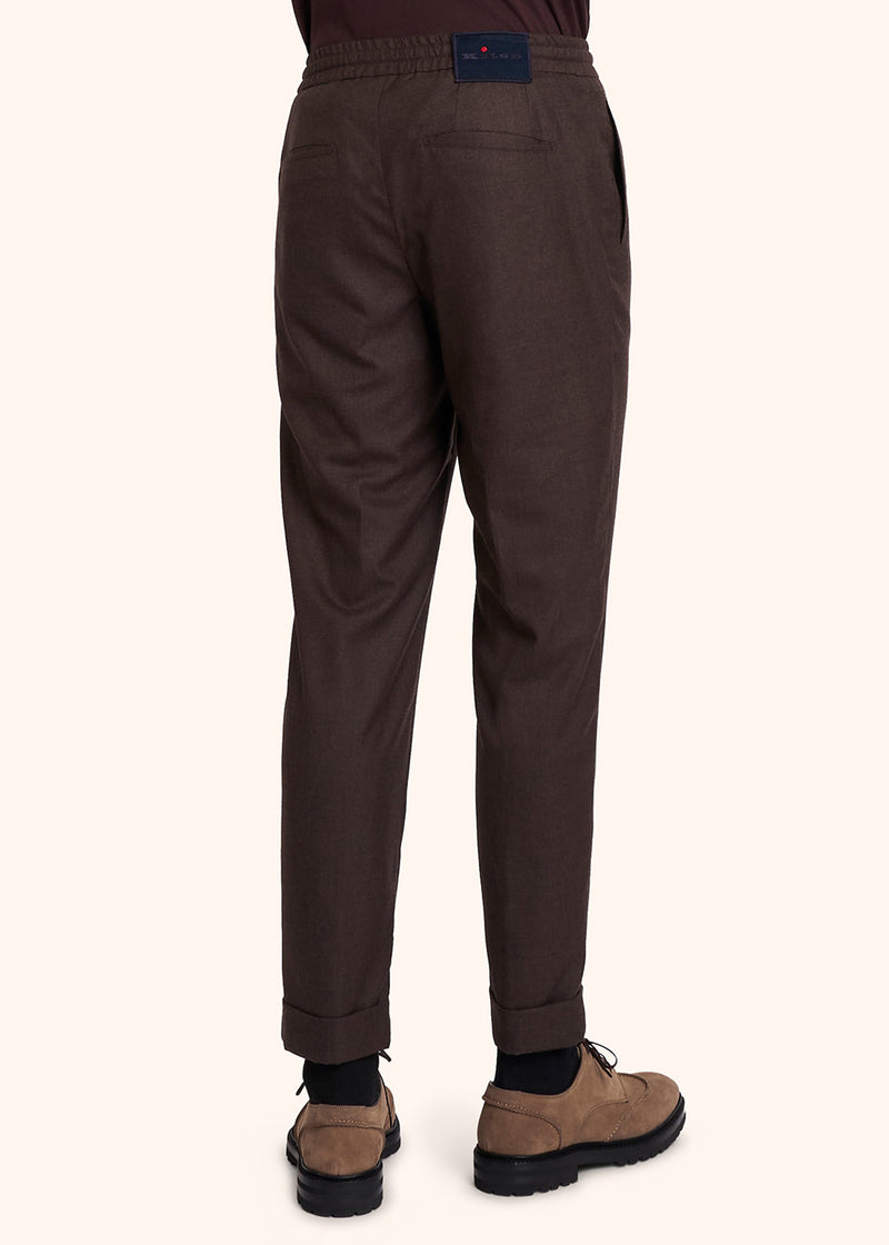 Kiton brown trousers for man, in cashmere 3