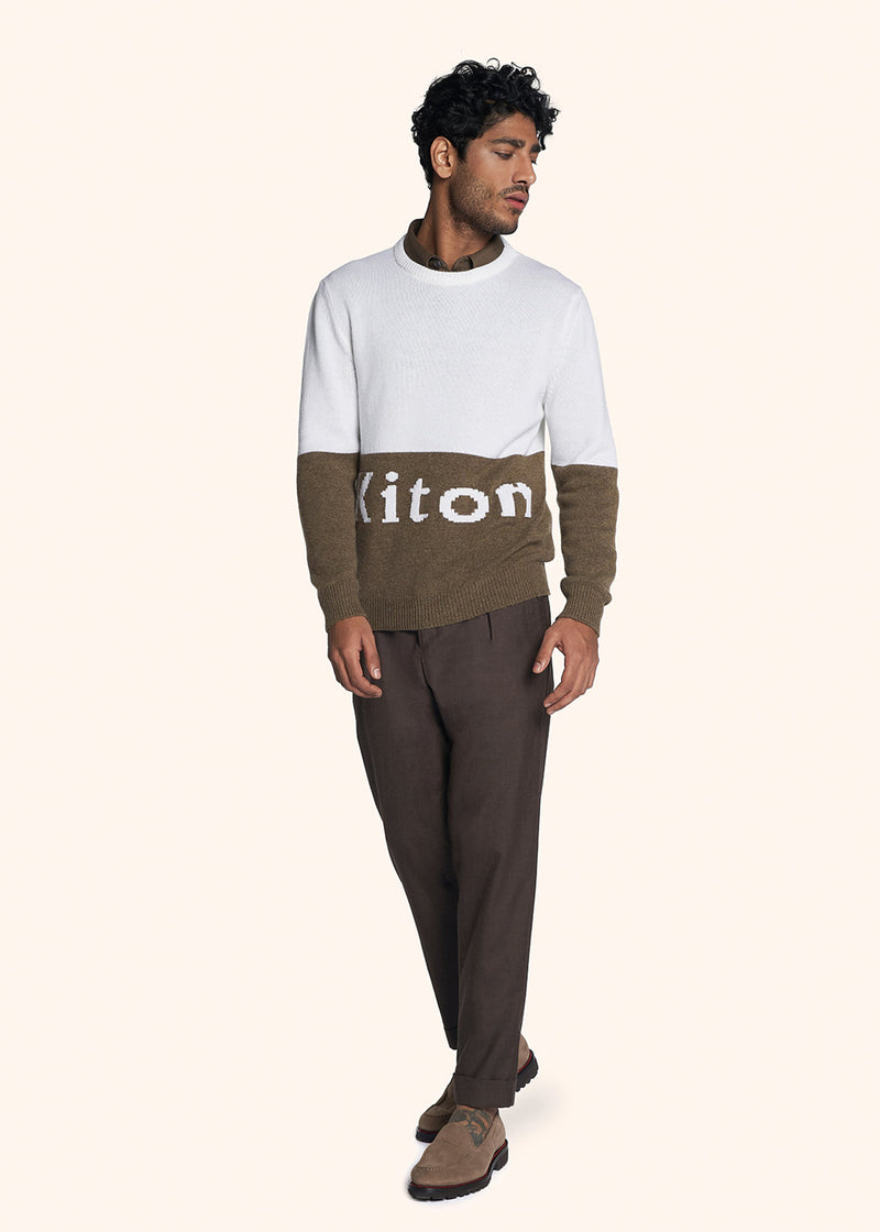 Kiton brown trousers for man, in cashmere 5