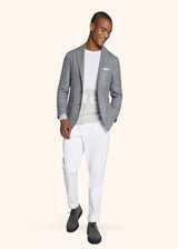 Kiton white trousers for man, made of lyocell - 5