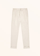 Kiton coral trousers for man, made of linen