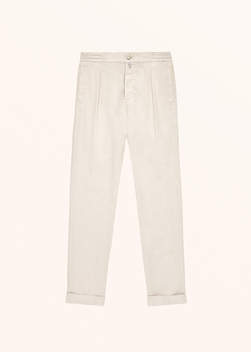 Kiton coral trousers for man, made of linen