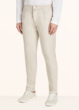 Kiton coral trousers for man, made of linen - 2