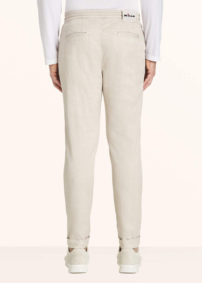 Kiton coral trousers for man, made of linen - 3