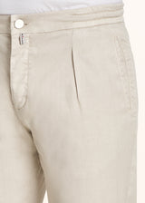 Kiton coral trousers for man, made of linen - 4