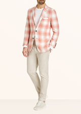 Kiton coral trousers for man, made of linen - 5