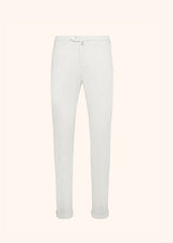 Kiton ivory trousers for man, made of cotton