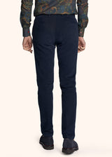 Kiton navy blue trousers for man, made of cotton - 3