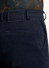 Kiton navy blue trousers for man, made of cotton - 4