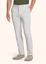 Kiton cream trousers for man, made of cotton - 2