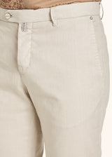 Kiton beige trousers for man, made of linen - 4