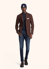 Kiton brown single-breasted jacket for man, made of cashmere - 5