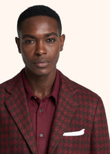 Kiton bordeaux single-breasted jacket for man, made of cashmere - 4