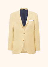 Kiton yellow single-breasted jacket for man, made of cashmere