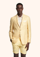 Kiton yellow single-breasted jacket for man, made of cashmere - 2