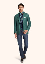 Kiton green single-breasted jacket for man, made of cashmere - 5