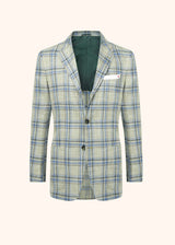Kiton green single-breasted jacket for man, made of cashmere
