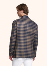 Kiton brown single-breasted jacket for man, made of wool - 3