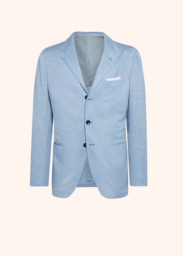 Sky Blue jacket for man, in cashmere – Kiton USA