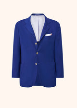 Kiton ink blue single-breasted jacket for man, made of cashmere