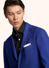Kiton ink blue single-breasted jacket for man, made of cashmere - 4