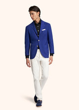 Kiton ink blue single-breasted jacket for man, made of cashmere - 5
