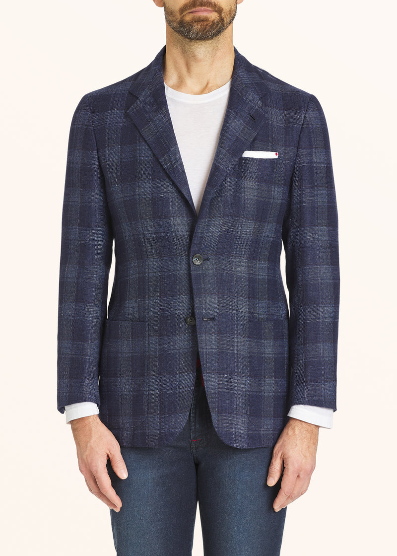 Kiton blue jacket for man, in cashmere 2