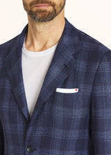 Kiton blue jacket for man, in cashmere 4