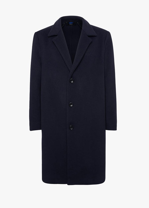 Kiton navy blue coat, made of virgin wool