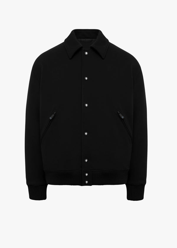 Kiton black blouson, made of viscose