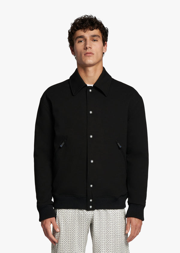 Kiton black blouson, made of viscose - 2