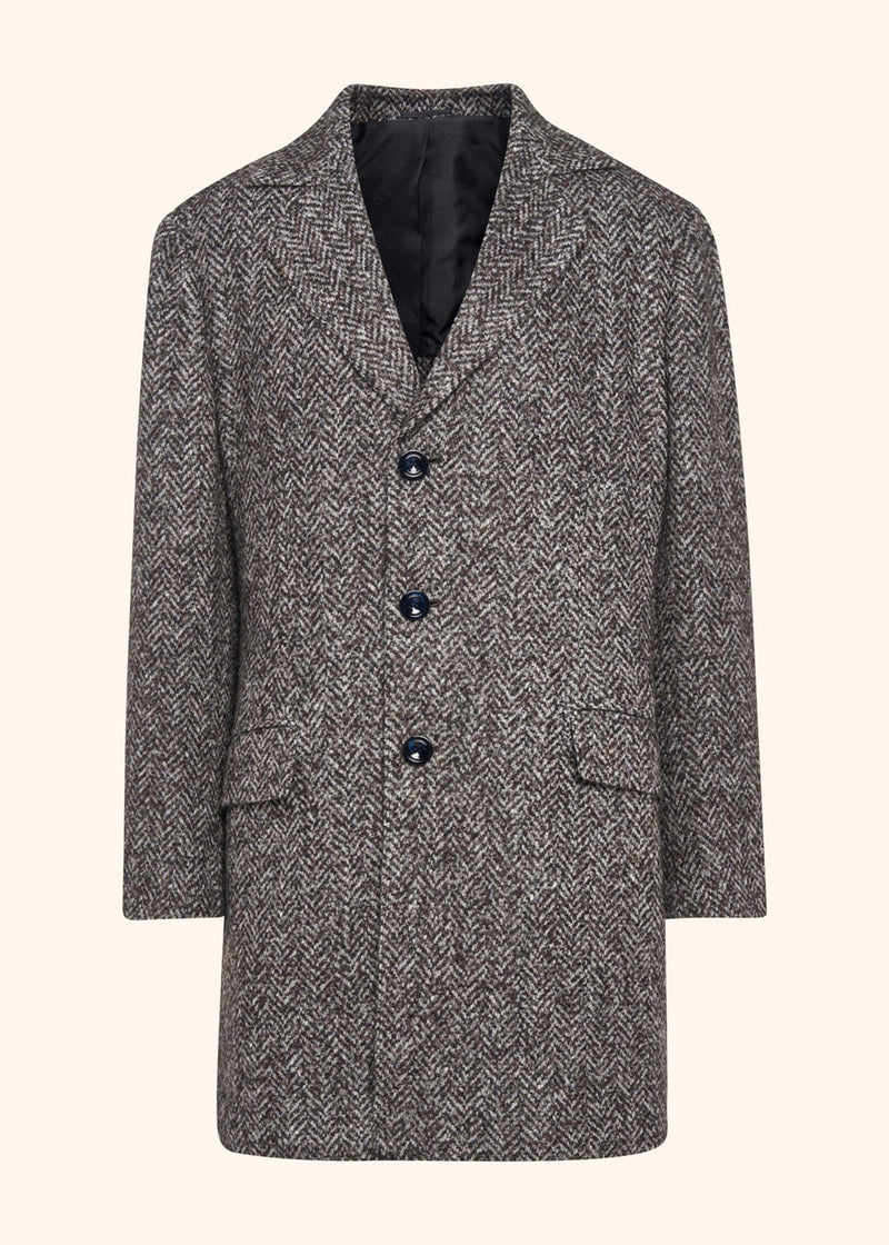 Kiton single-breasted outdoor jacket for man, made of virgin wool