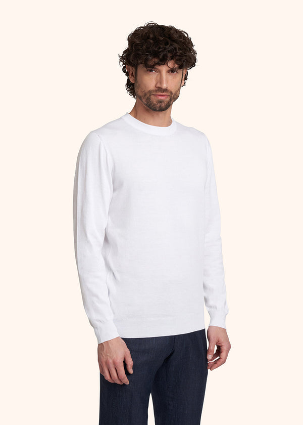 Kiton jersey round neck l/s for man, made of cotton - 2