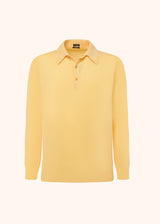 Kiton yellow poloshirt ls for man, made of cotton