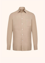 Kiton beige shirt for man, made of cotton