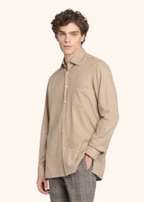 Kiton beige shirt for man, made of cotton - 2