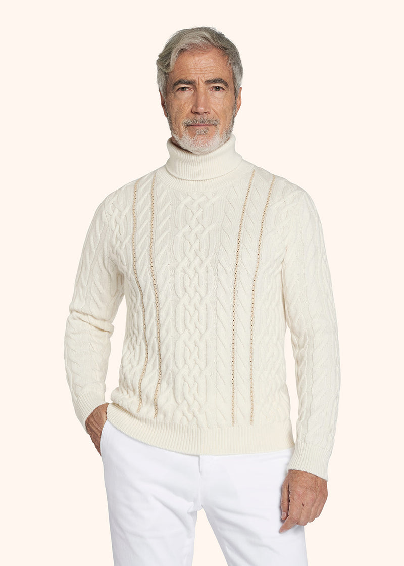 Kiton jersey turtleneck for man, made of cashmere - 2